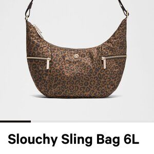 NWT Lululemon Slouchy Sling Bag 6L Leopardo Shift Desert Khaki